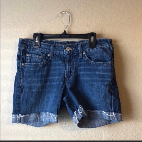 Levi's Pants - Levi’s Super Low 518 Denim Blue Jeans Cutoff Shorts Juniors Size 7 M